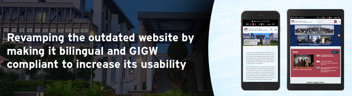 Revamping IIM Raipur by Making it Bilingual And GIGW Compliant to Increase its Usability