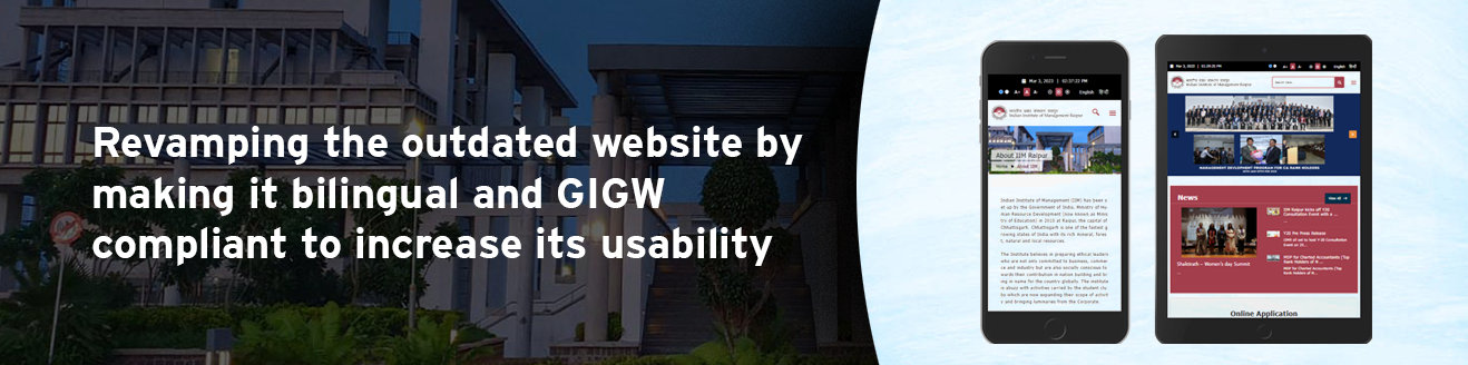 Revamping IIM Raipur by Making it Bilingual And GIGW Compliant to Increase its Usability